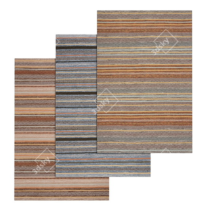 Premium Carpet Set 3D | High-Quality Textures | Multiple Variants 3D model image 1