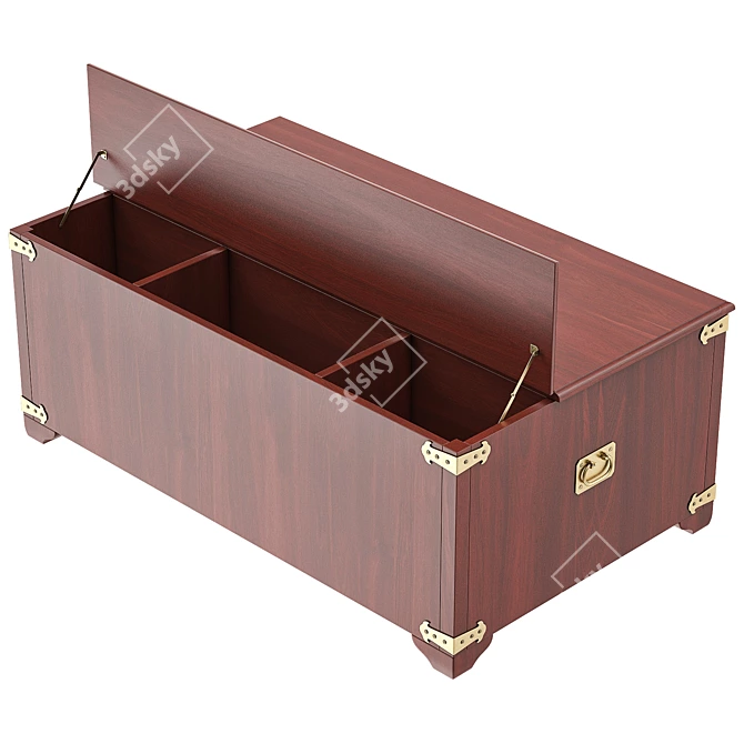 Friends Apothecary Coffee Table: Vintage Charm & Functional Storage 3D model image 3
