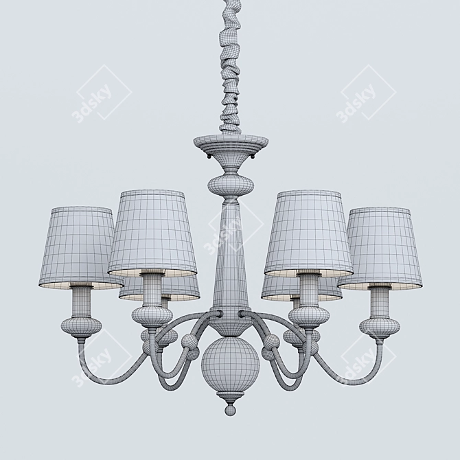 Elegant 6-Light Chandelier: MW Light Sofiya 3D model image 5