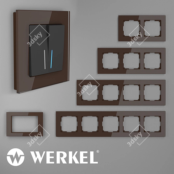 Werkel Favorit Glass Frames (Mocha) 3D model image 1