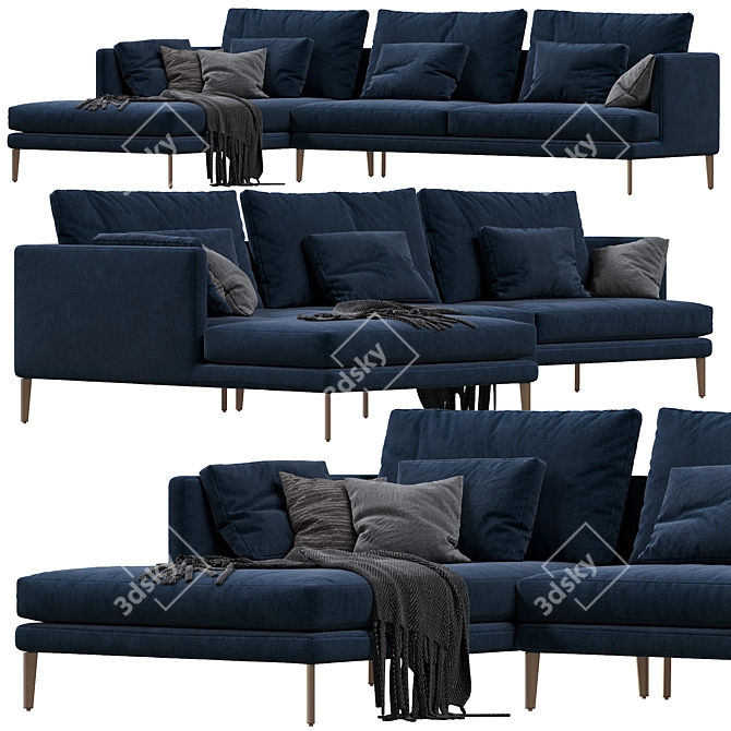 Paraiso Bonaldo Sofa: Stylish Comfort for Your Living Space 3D model image 1