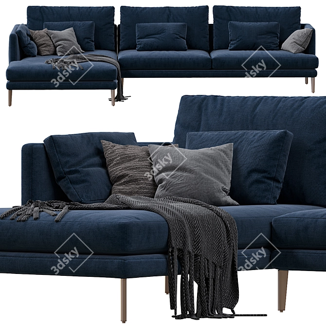 Paraiso Bonaldo Sofa: Stylish Comfort for Your Living Space 3D model image 2