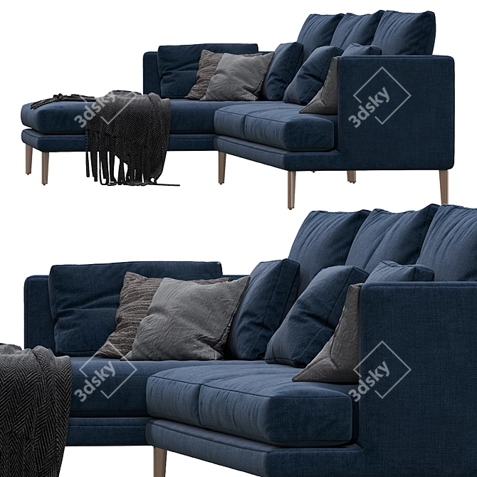 Paraiso Bonaldo Sofa: Stylish Comfort for Your Living Space 3D model image 3