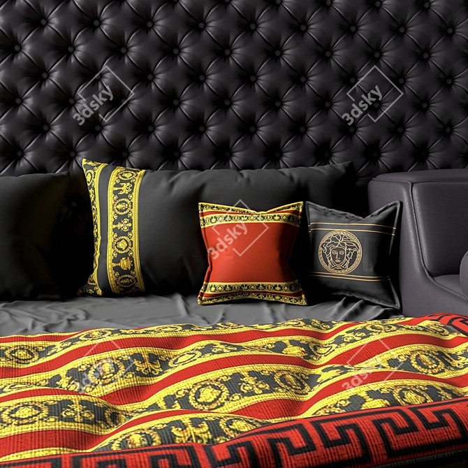 Versace Chester Bed - Luxury Elegance in Fine Detail 3D model image 2