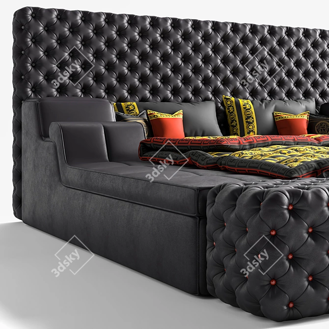 Versace Chester Bed - Luxury Elegance in Fine Detail 3D model image 4