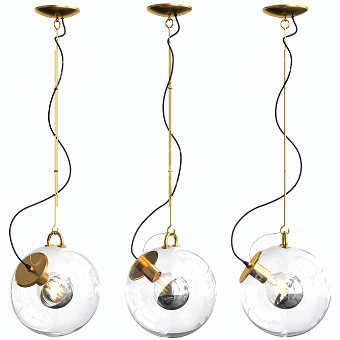 Sleek Miconos Pendant Light - 1 Lamp 3D model image 2