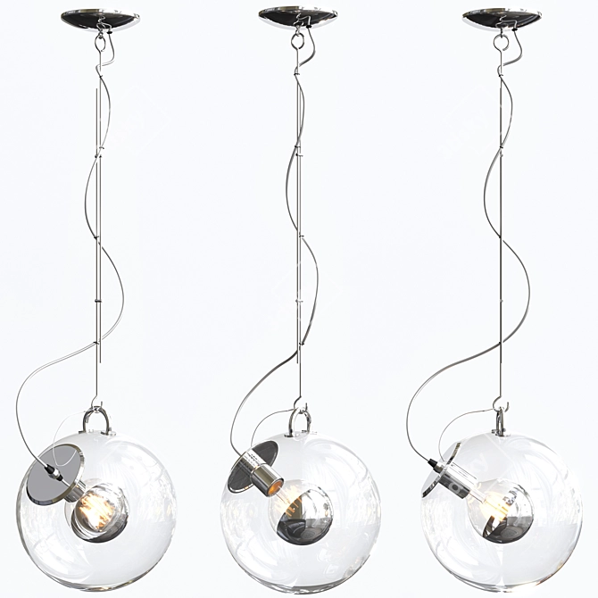 Sleek Miconos Pendant Light - 1 Lamp 3D model image 3