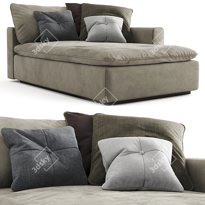 Indera Sofa in Sleek Design 3D model image 2