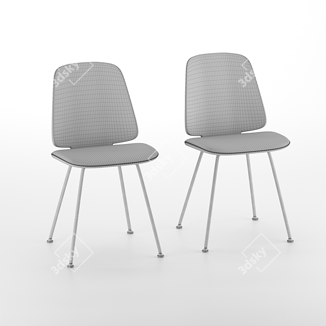 Modern Zanotta June Chairs 3D model image 3