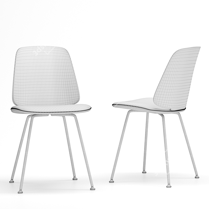Modern Zanotta June Chairs 3D model image 5