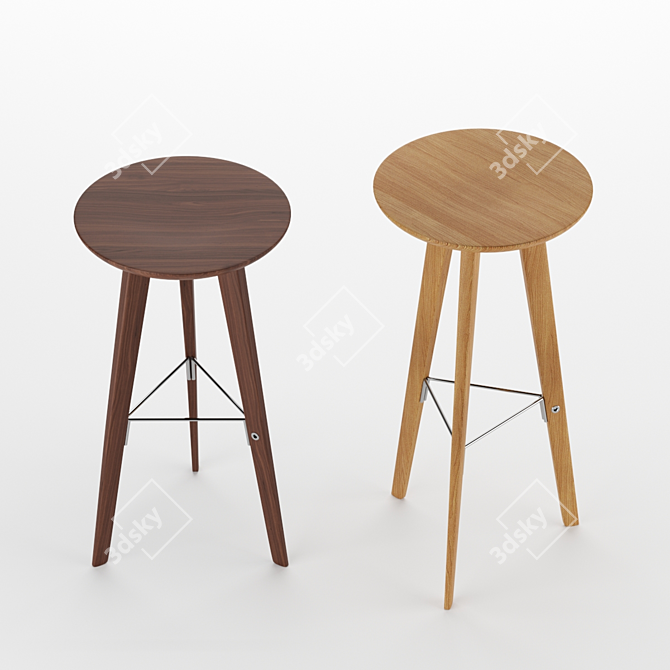 Modern Minimalist Zanotta Ido Chairs 3D model image 1