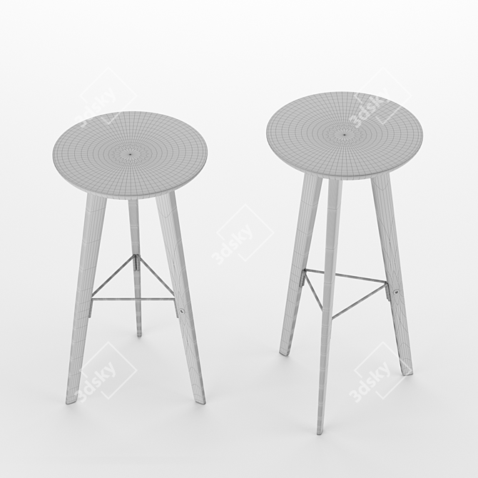 Modern Minimalist Zanotta Ido Chairs 3D model image 3