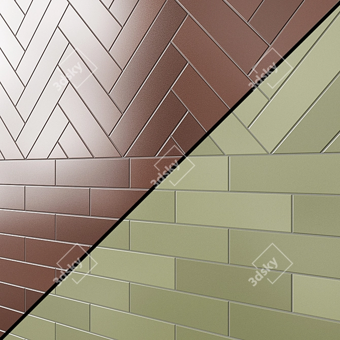 EQUIPE MATELIER Ceramic Wall Tiles, 7.5x30 cm 3D model image 2