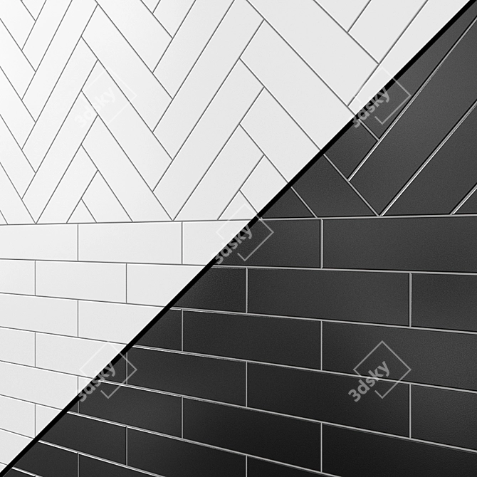 EQUIPE MATELIER Ceramic Wall Tiles, 7.5x30 cm 3D model image 5