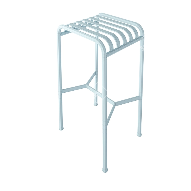 Contemporary Olive Bar Stool 3D model image 4