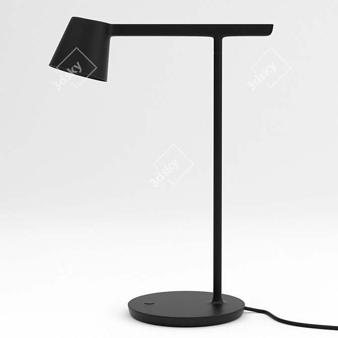 Sleek Muuto Tip Desk Lamp 3D model image 2