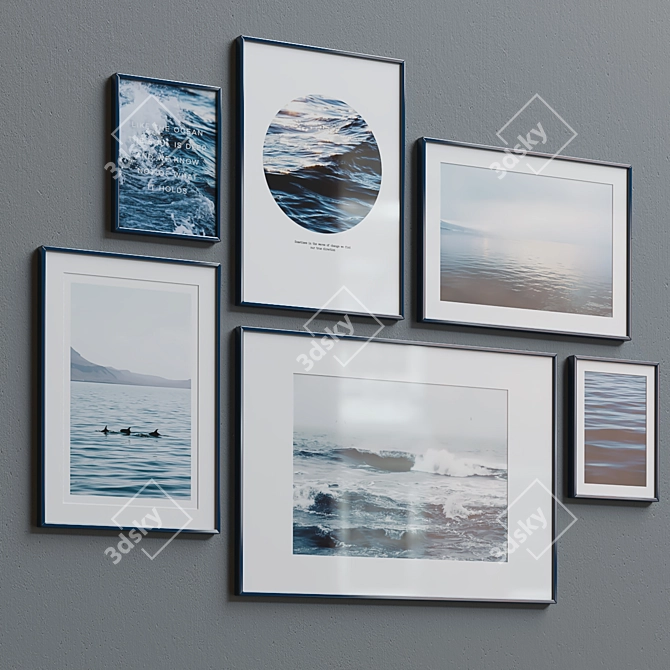 Versatile Interior Picture Frames - Set of 7 3D model image 3