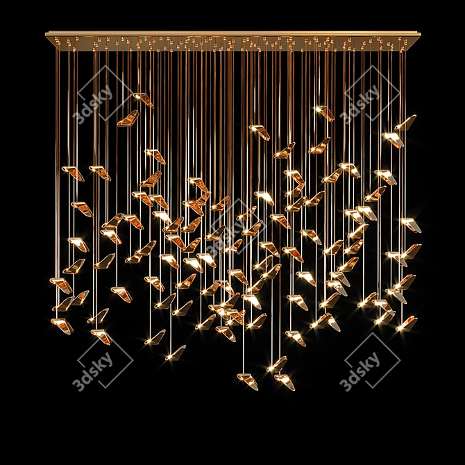 Graceful Butterfly Chandelier 3D model image 3