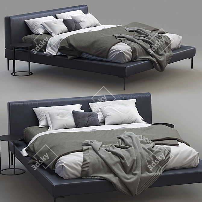 Modern Italian Design Bed: Bebitalia Charles 3D model image 1