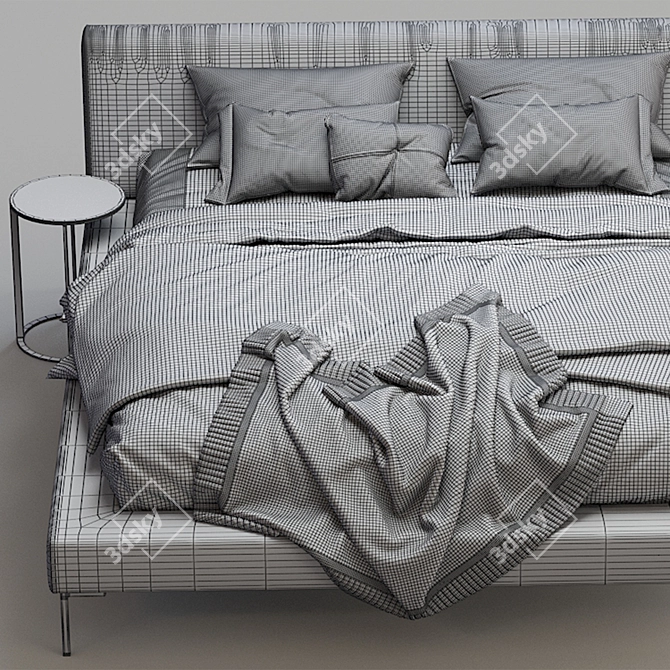 Modern Italian Design Bed: Bebitalia Charles 3D model image 3