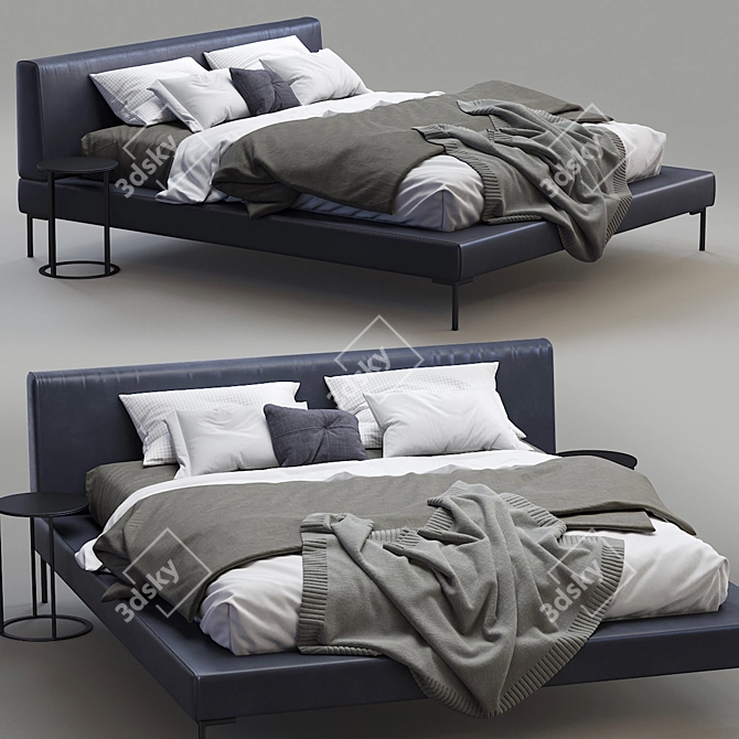 Modern Italian Design Bed: Bebitalia Charles 3D model image 4