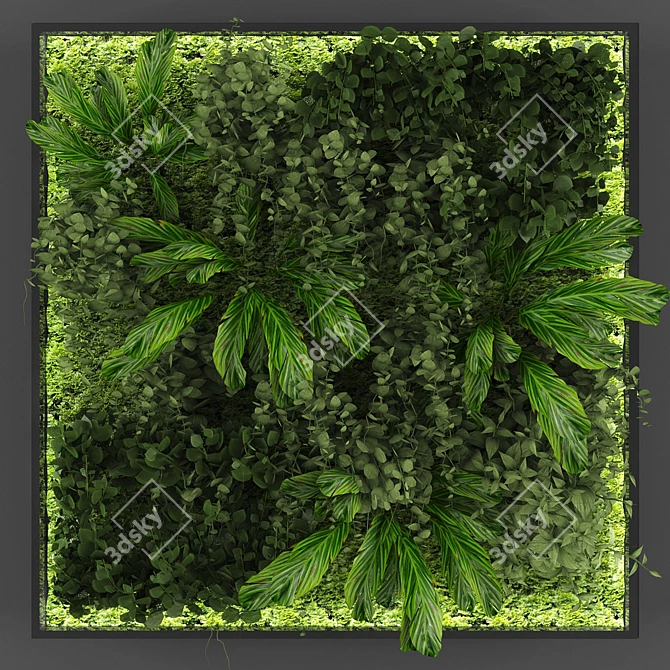Modular Green Wall System 075 3D model image 1