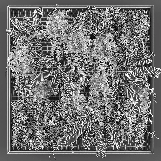 Modular Green Wall System 075 3D model image 3