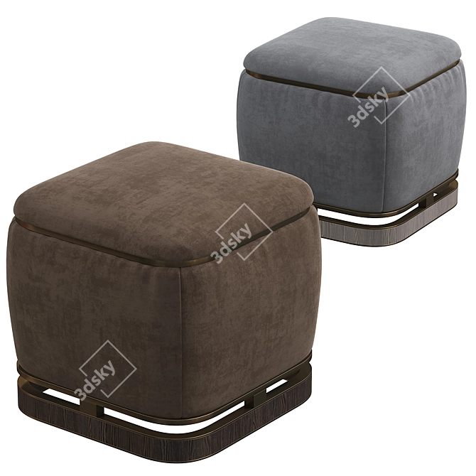 ASHI Frato Stool: Customizable Elegance 3D model image 3