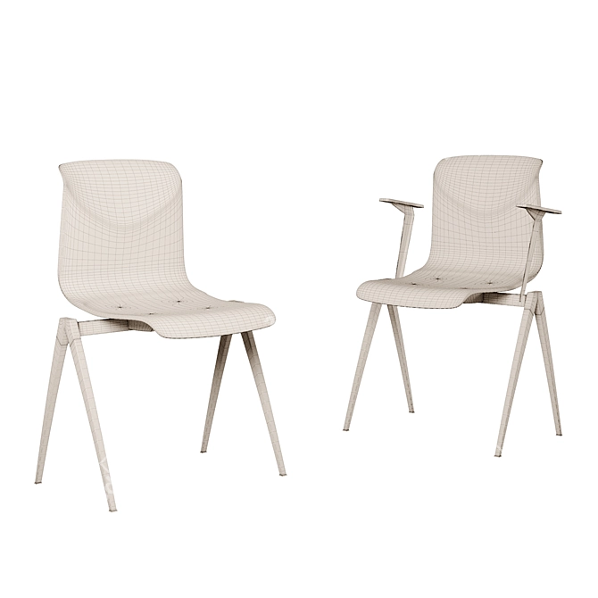 Classic Design Chair Galvanitas S22 3D model image 3