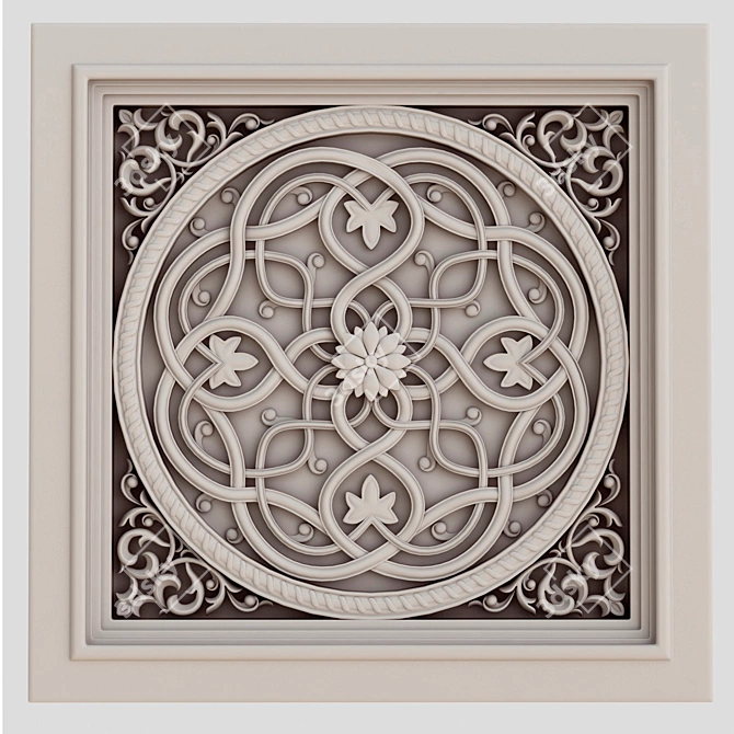 Elegant Wall Panel 3D model image 1