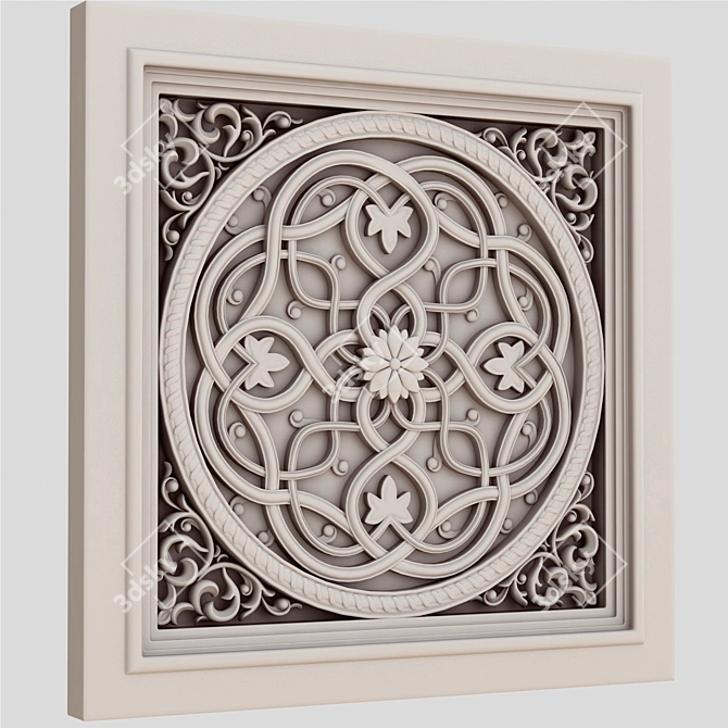 Elegant Wall Panel 3D model image 2