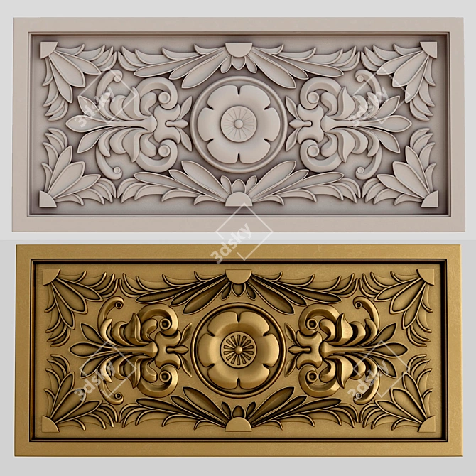 Elegant Decorative Panel 3D model image 1