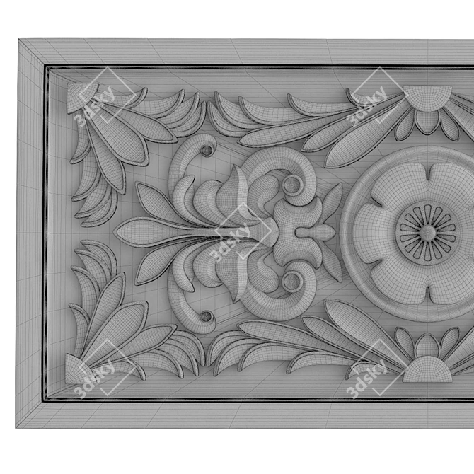 Elegant Decorative Panel 3D model image 3