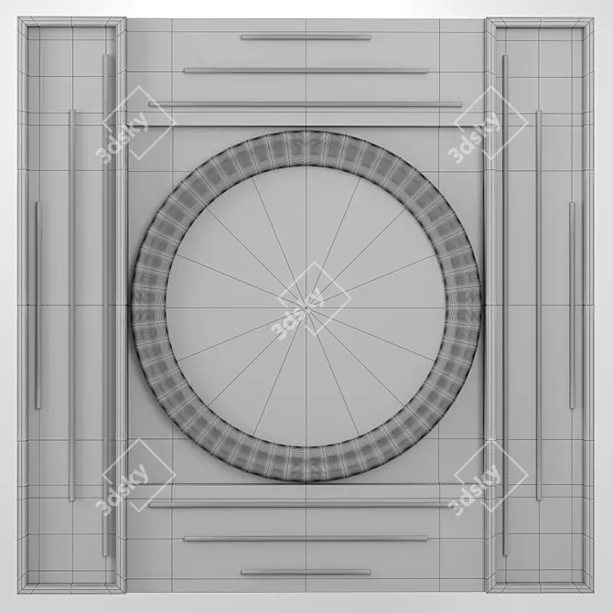 Square Wall Mirror 1200x1200mm 3D model image 2