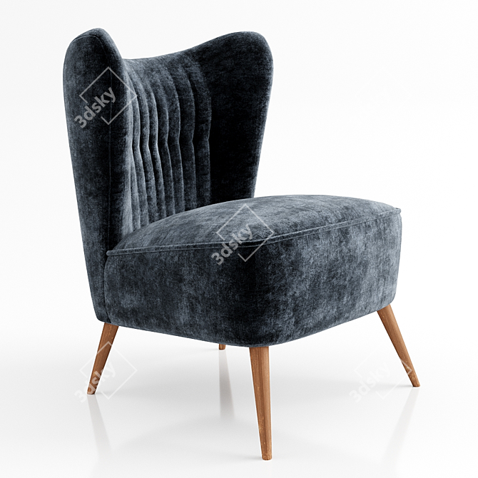 Elegant Fauteuil Cocktail Chair - Perfect for Cozy Nights 3D model image 1
