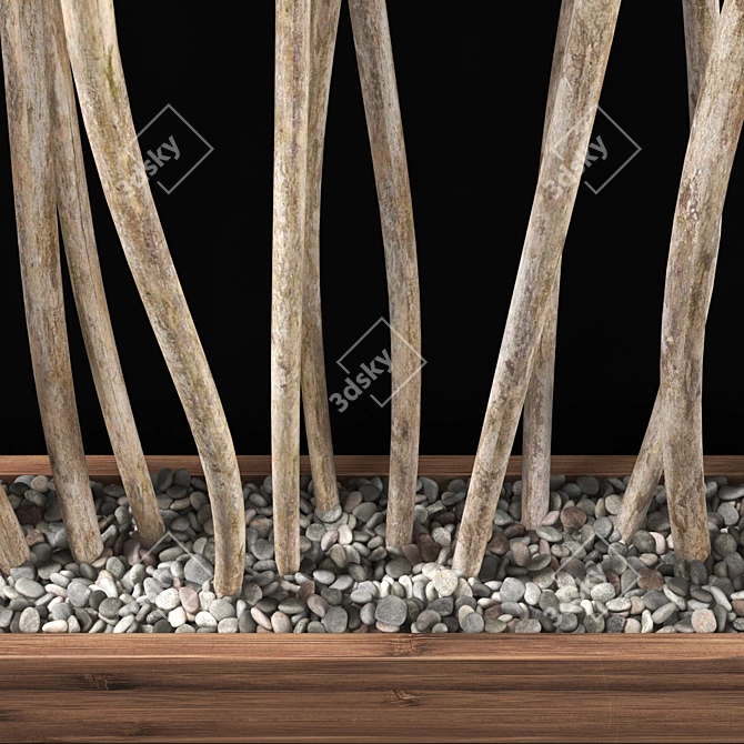 Thick Branch Planter Fundament 3D model image 2