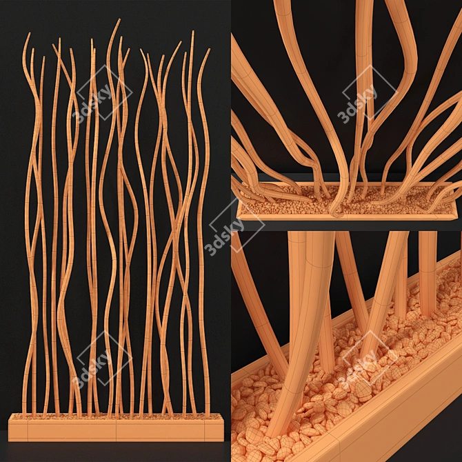 Thick Branch Planter Fundament 3D model image 5