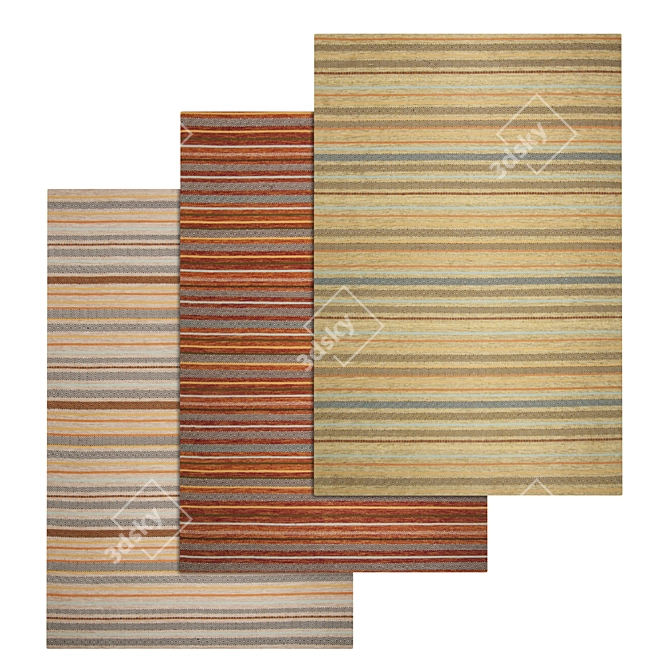 Luxury Carpet Set - High-Quality Textures 3D model image 1