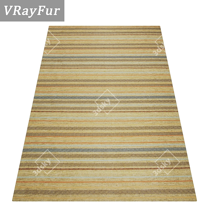 Luxury Carpet Set - High-Quality Textures 3D model image 2