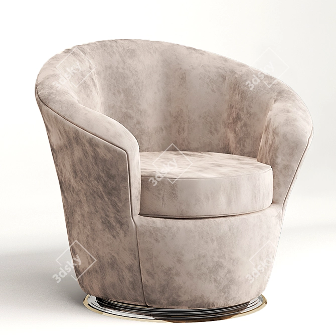 Elegant Oval Bergere 3D model image 3