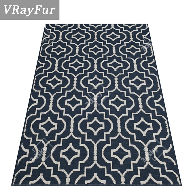 Versatile Carpet Set with High-Quality Textures 3D model image 2