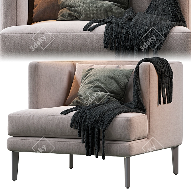 Elegant Paraiso Bonaldo Armchair 3D model image 1