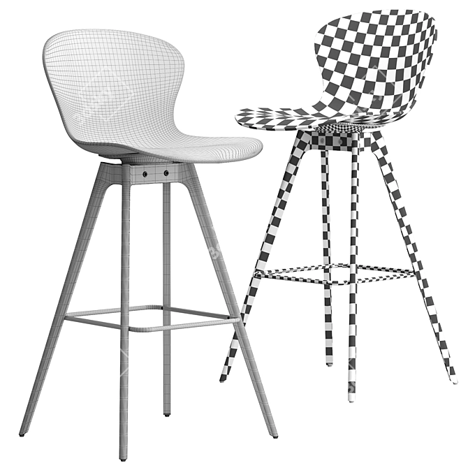 Sleek Adelaide Barstool for Modern Living 3D model image 3