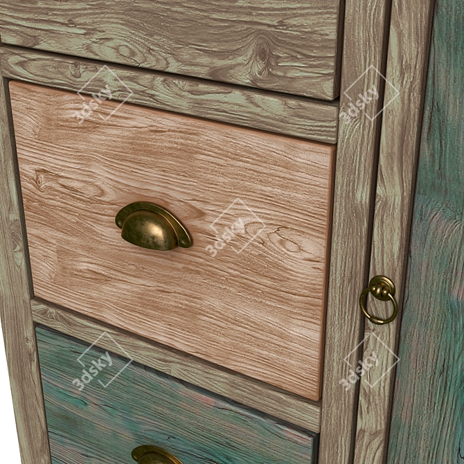 Elegant Selma Accent Cabinet 3D model image 2