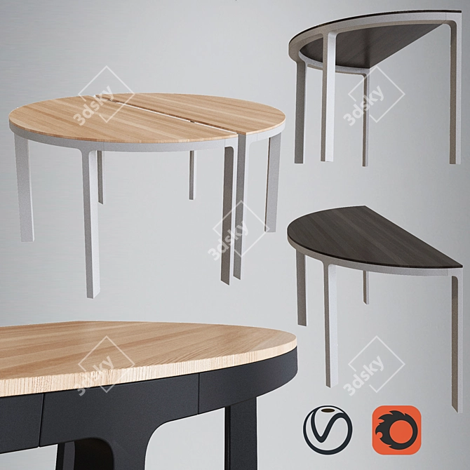 Modern IKEA BEKANT Conference Table 3D model image 1