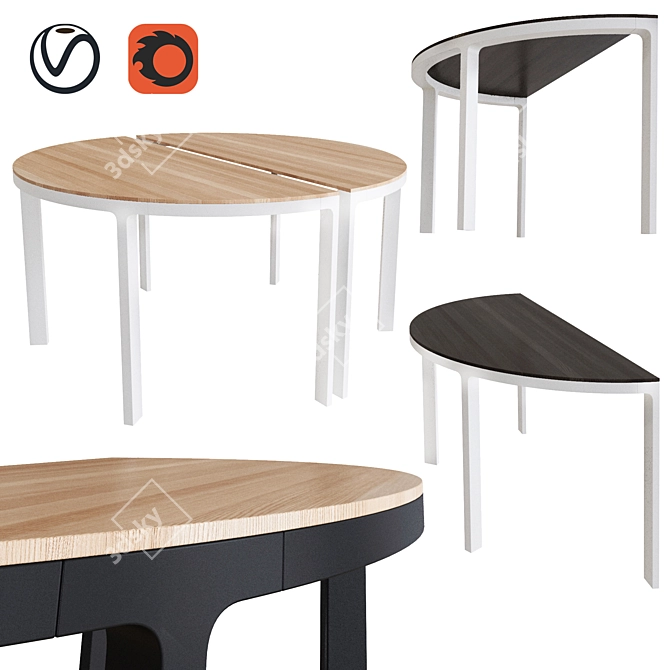 Modern IKEA BEKANT Conference Table 3D model image 3