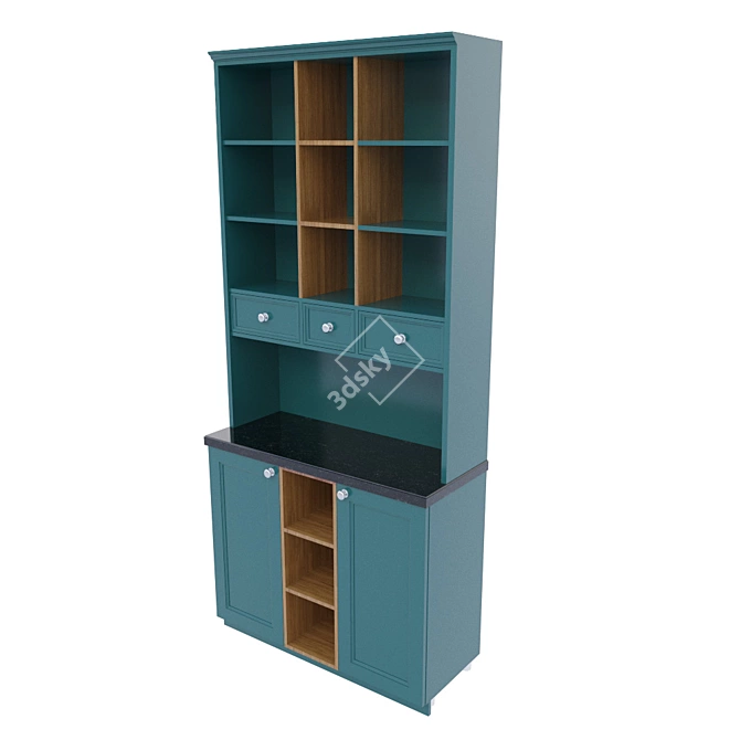 Classic Style Wine Cabinet 3D model image 1