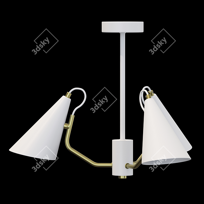 Modern Conical Pendant Lamp 3D model image 3