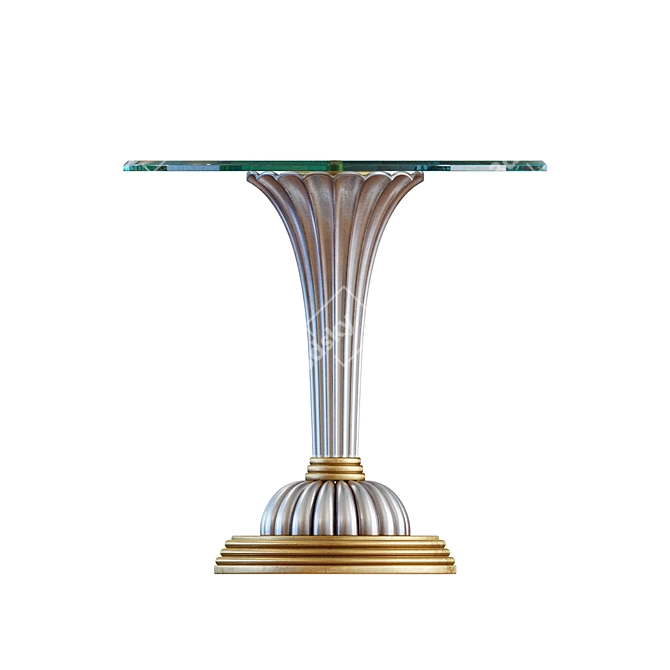 Roberto Giovannini Round Silver and Gold Small Table 3D model image 4