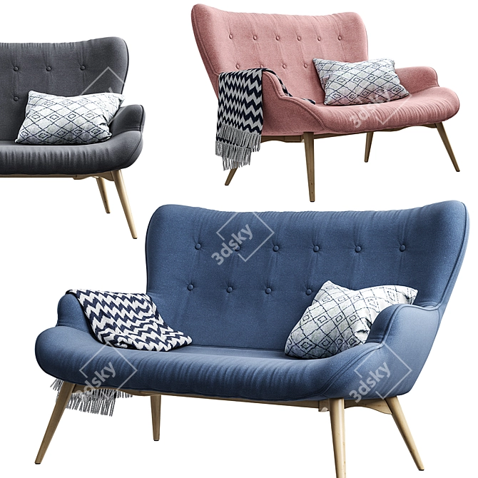 Jysk PETERSBORG Sofa: Stylish and Comfortable 3D model image 4